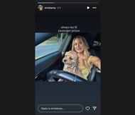 Ryan Blaney's sister shares Instagram story with her dog. Source:@erinblaney
